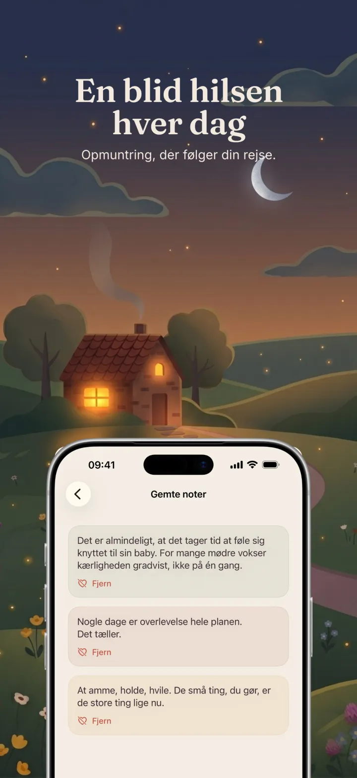 Skærmbillede af Postpartum Hero-appen