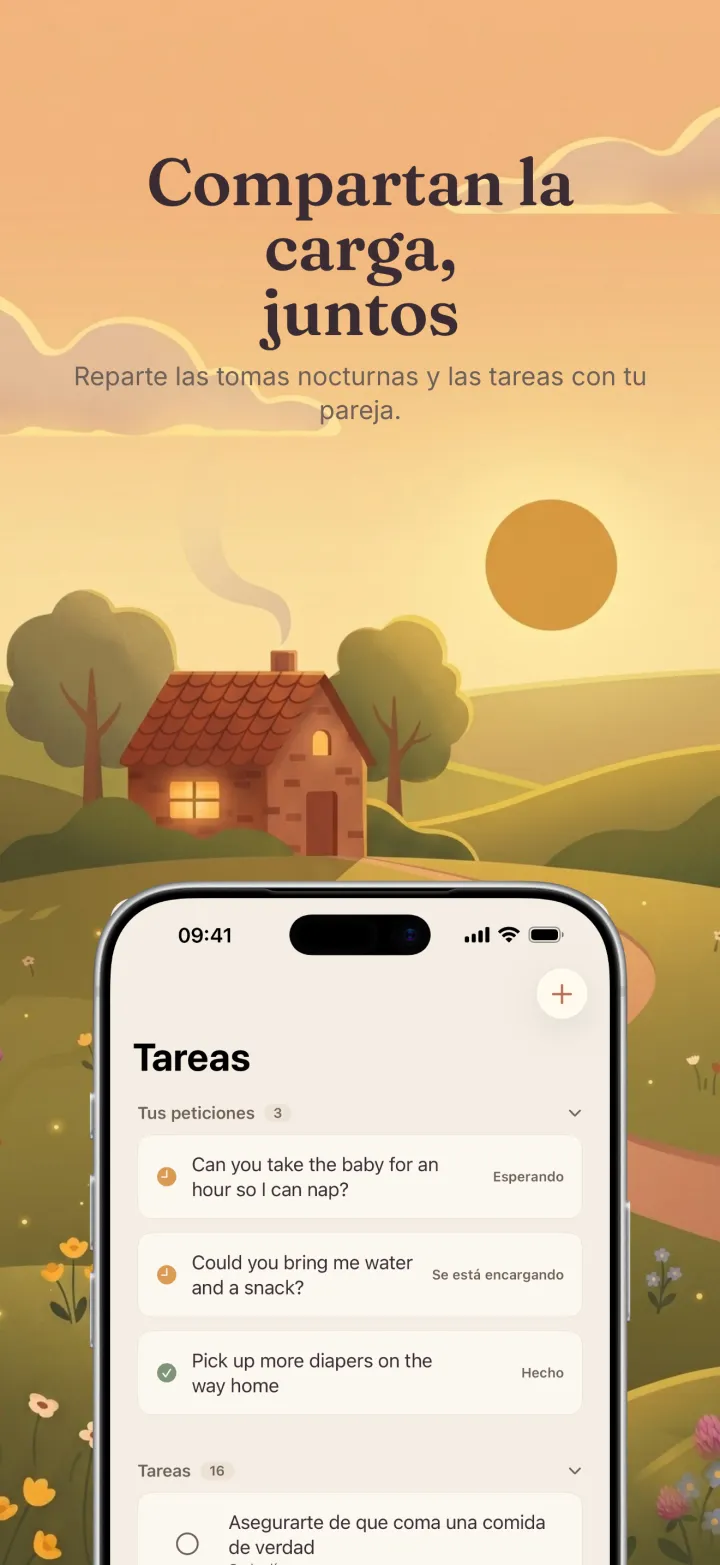 Captura de pantalla de la app Postpartum Hero