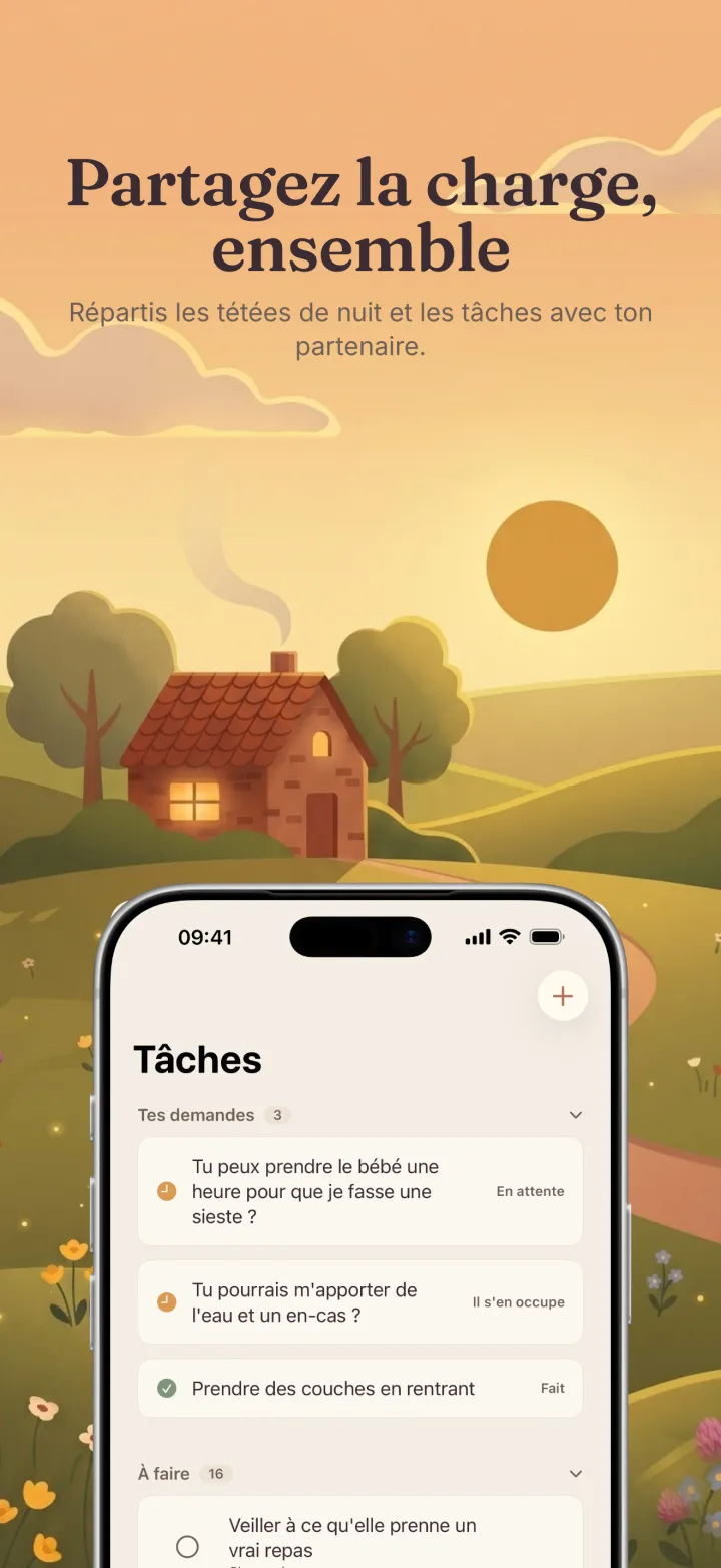 Capture d'écran de l'application Postpartum Hero