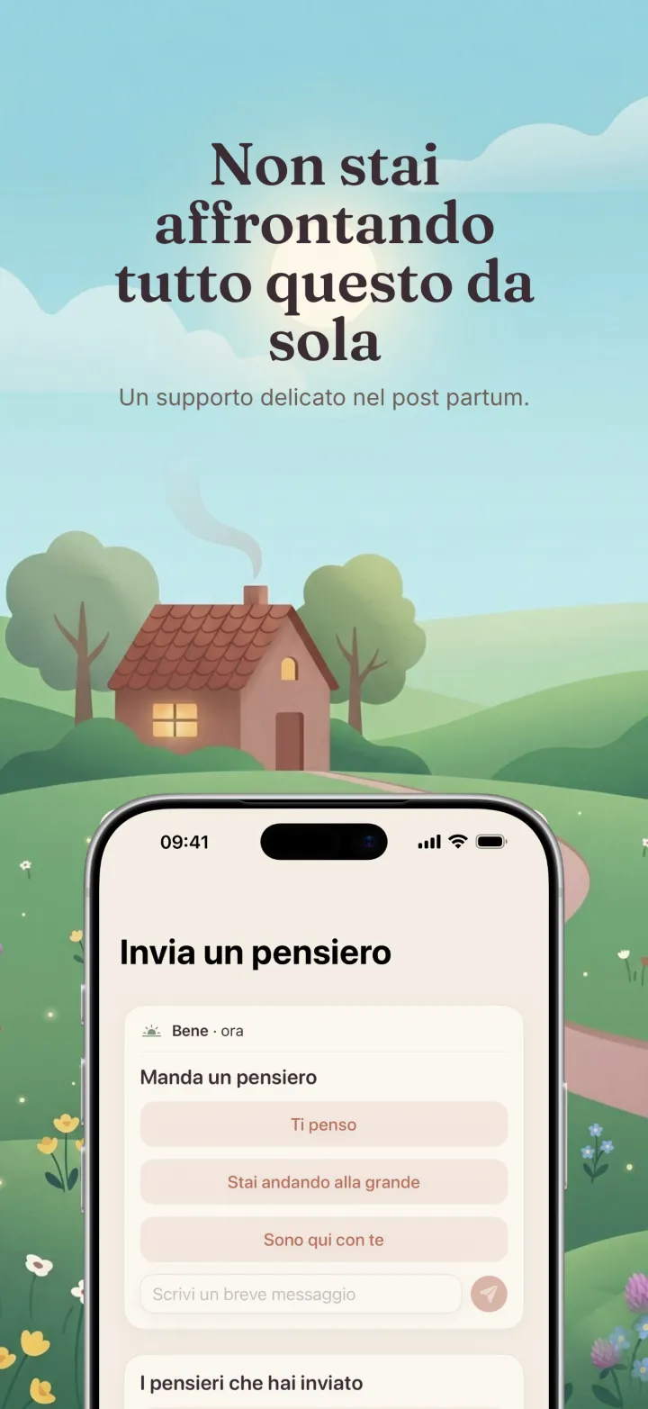 Schermata dell'app Postpartum Hero