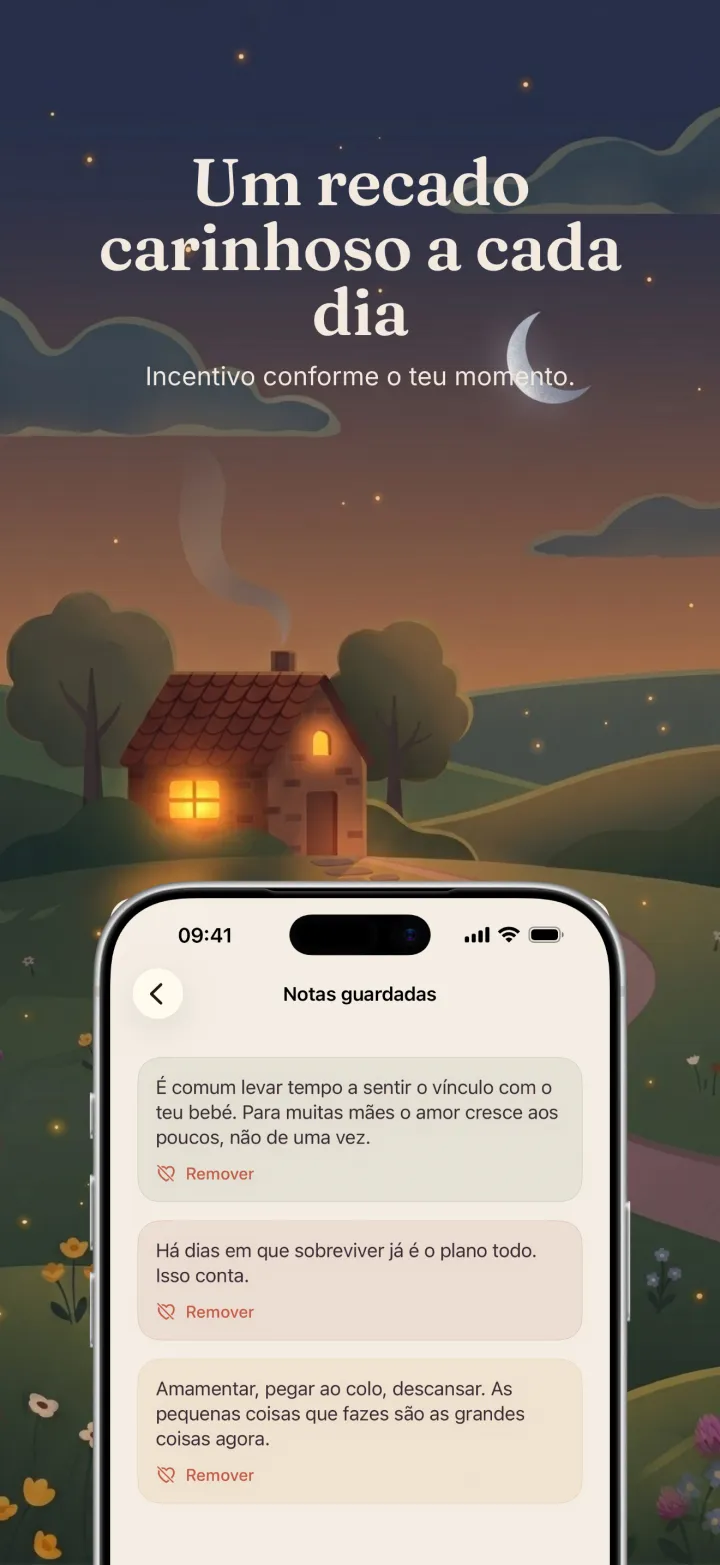 Captura de ecrã da app Postpartum Hero